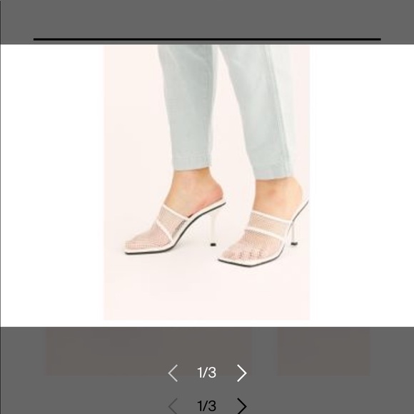 Women's White Marika Mesh Heels By Jeffrey Campbell - Picture 2 of 3